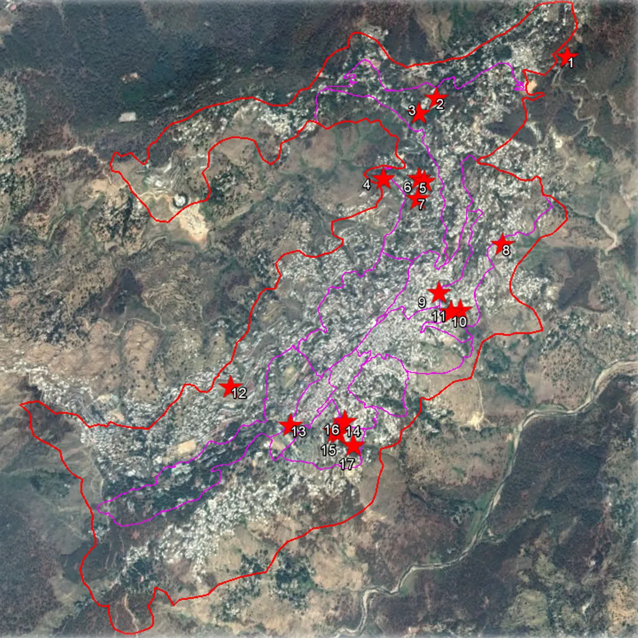 A GIS map of Almora district made by PSI's GIS lab